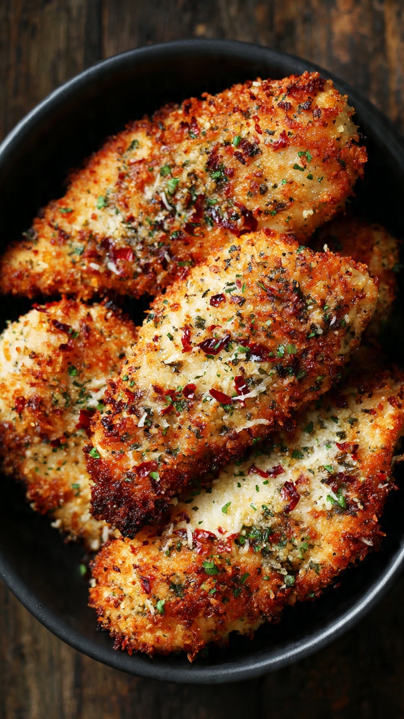 Parmesan Crusted Chicken Garlic