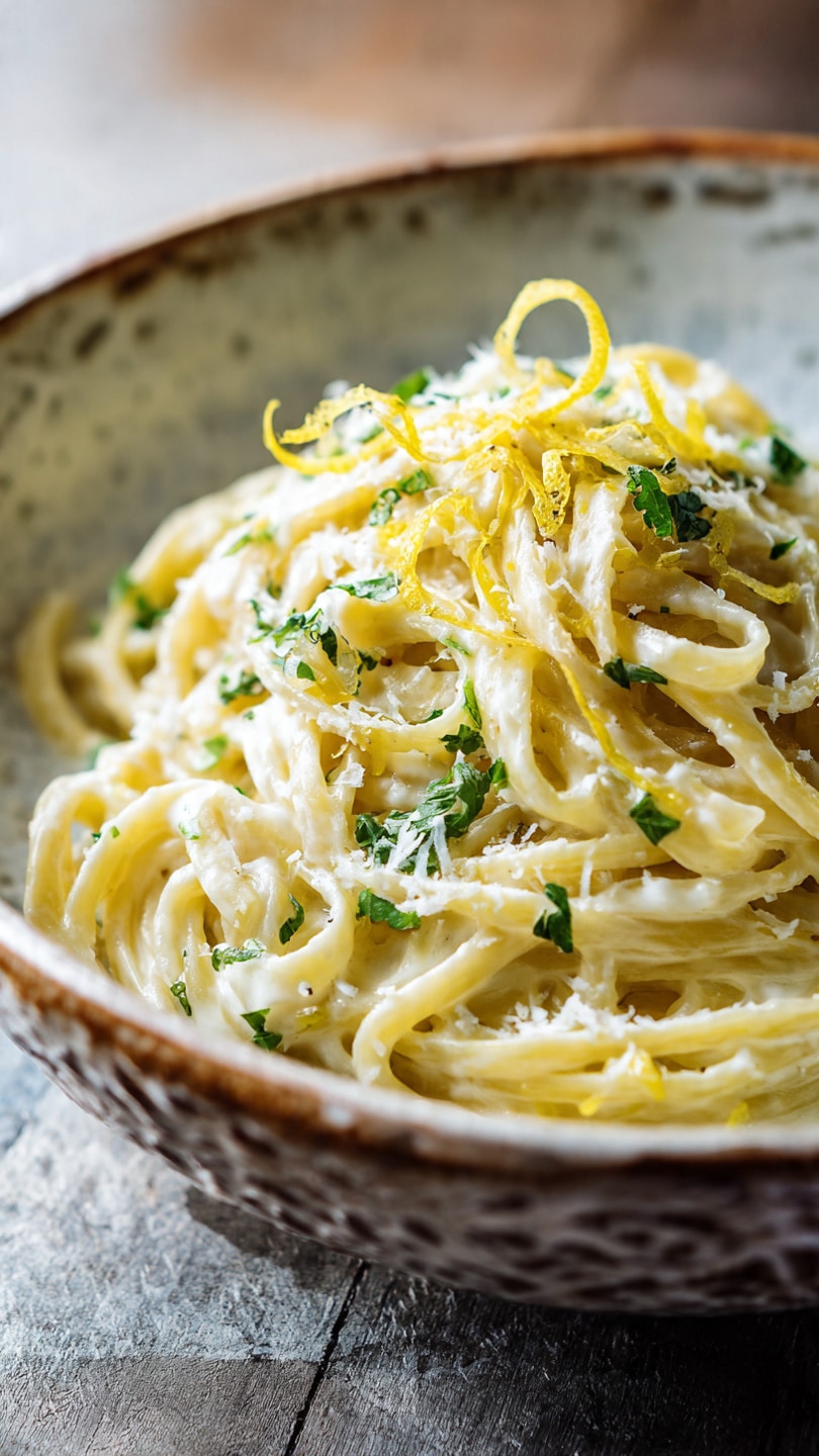 Pasta with Preserved Lemon Alfredo