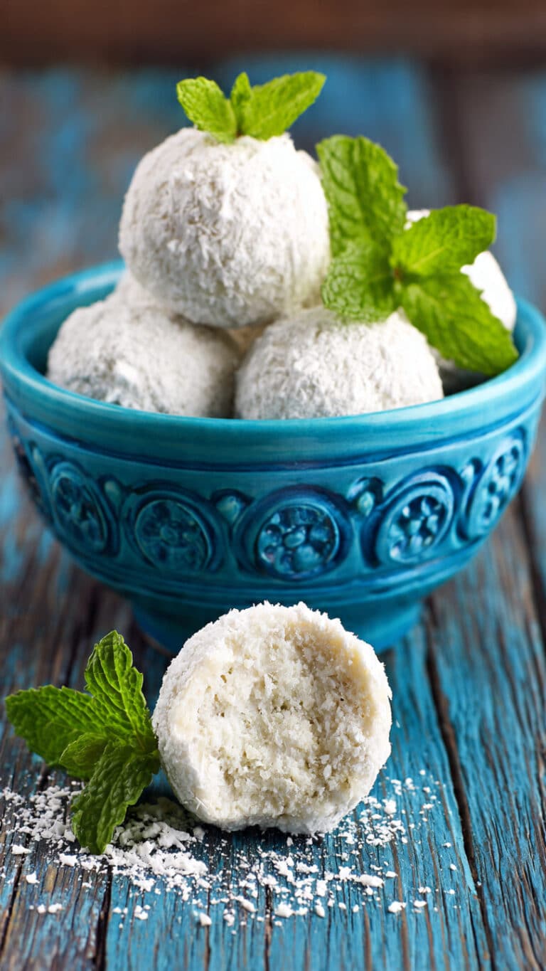 Peppermint Snowball Cookies