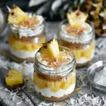 Pineapple Coconut Cheesecake Jars