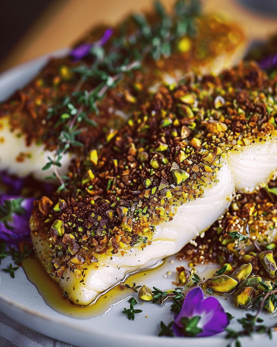Pistachio-Crusted Halloumi with Honey and Thyme