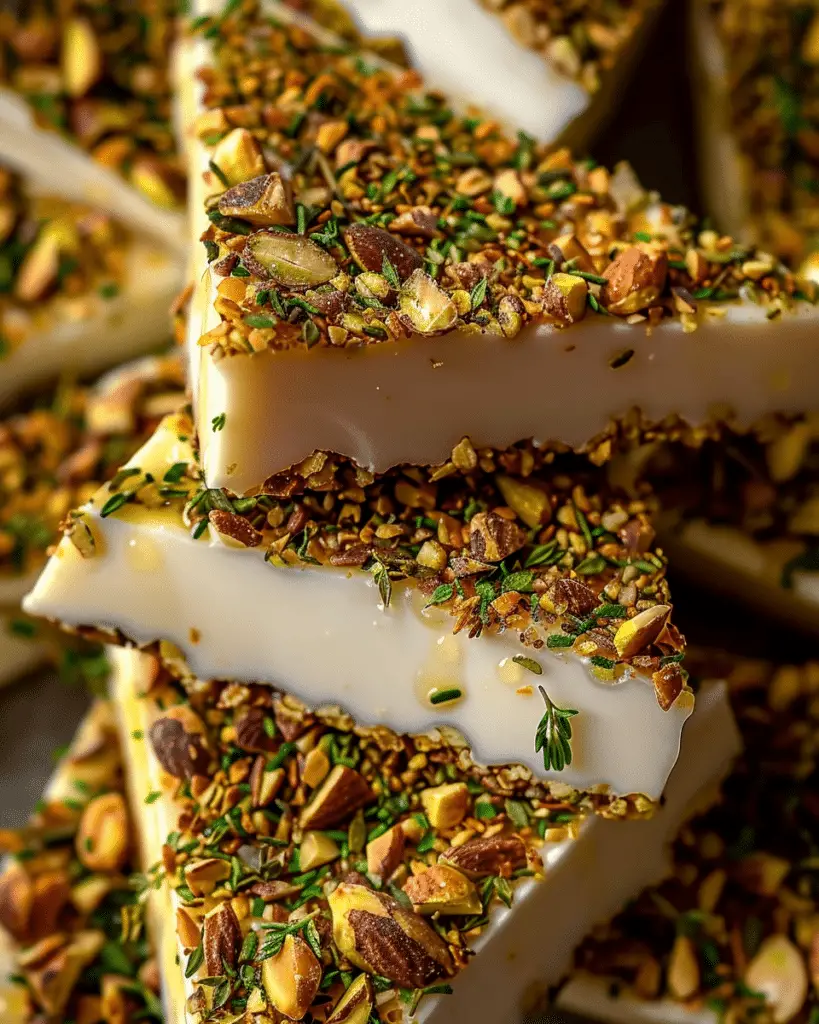 Pistachio-Crusted Halloumi with Honey and Thyme