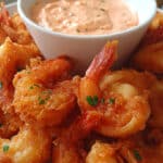 Prawn Fritters with Spicy Sriracha Mayo