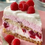 Raspberry Cream Layer Cake (No-Bake)