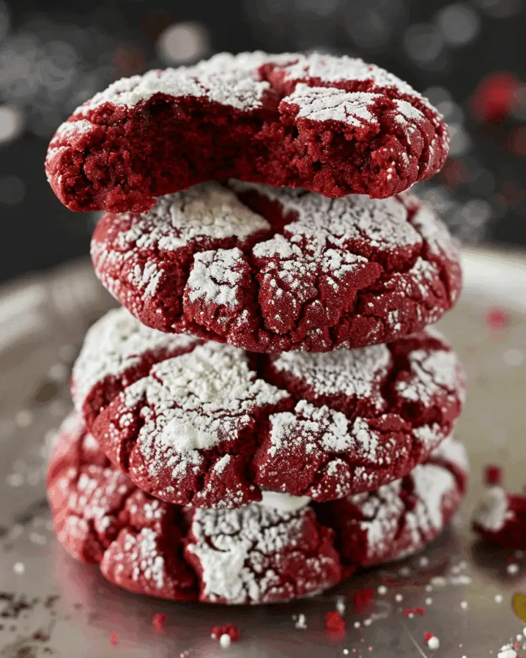 Red Velvet Crinkle Cookies