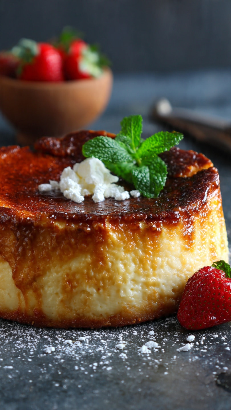 Refined Sugar-Free Burnt Basque Cheesecake