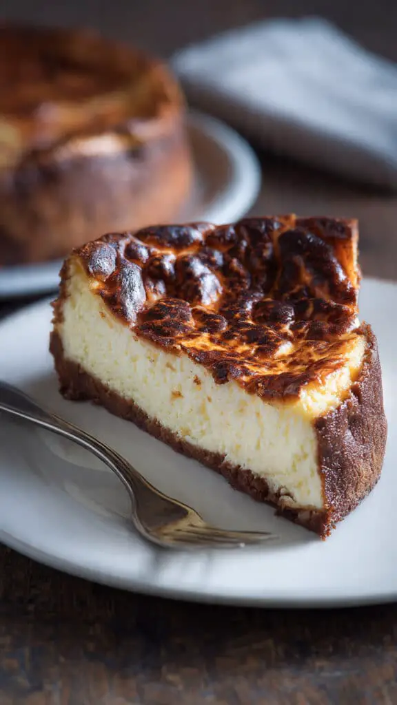 Refined Sugar-Free Burnt Basque Cheesecake