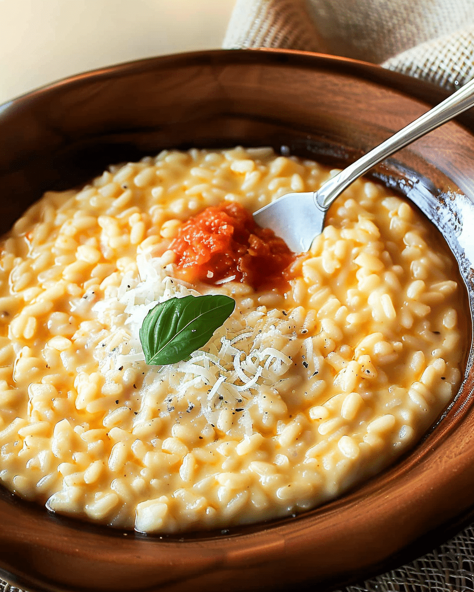 Roasted Tomato Risotto (Risotto al Pomodoro con Stracciatella)