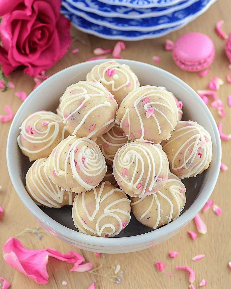 Rosewater Champagne Truffles