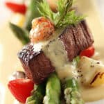 Surf & Turf with Creamy Peppercorn Sauce