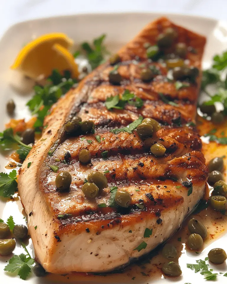 Swordfish with Preserved Lemon and Capers