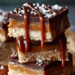 Salted Tahini Caramel Millionaire Bars (Vegan and Paleo)