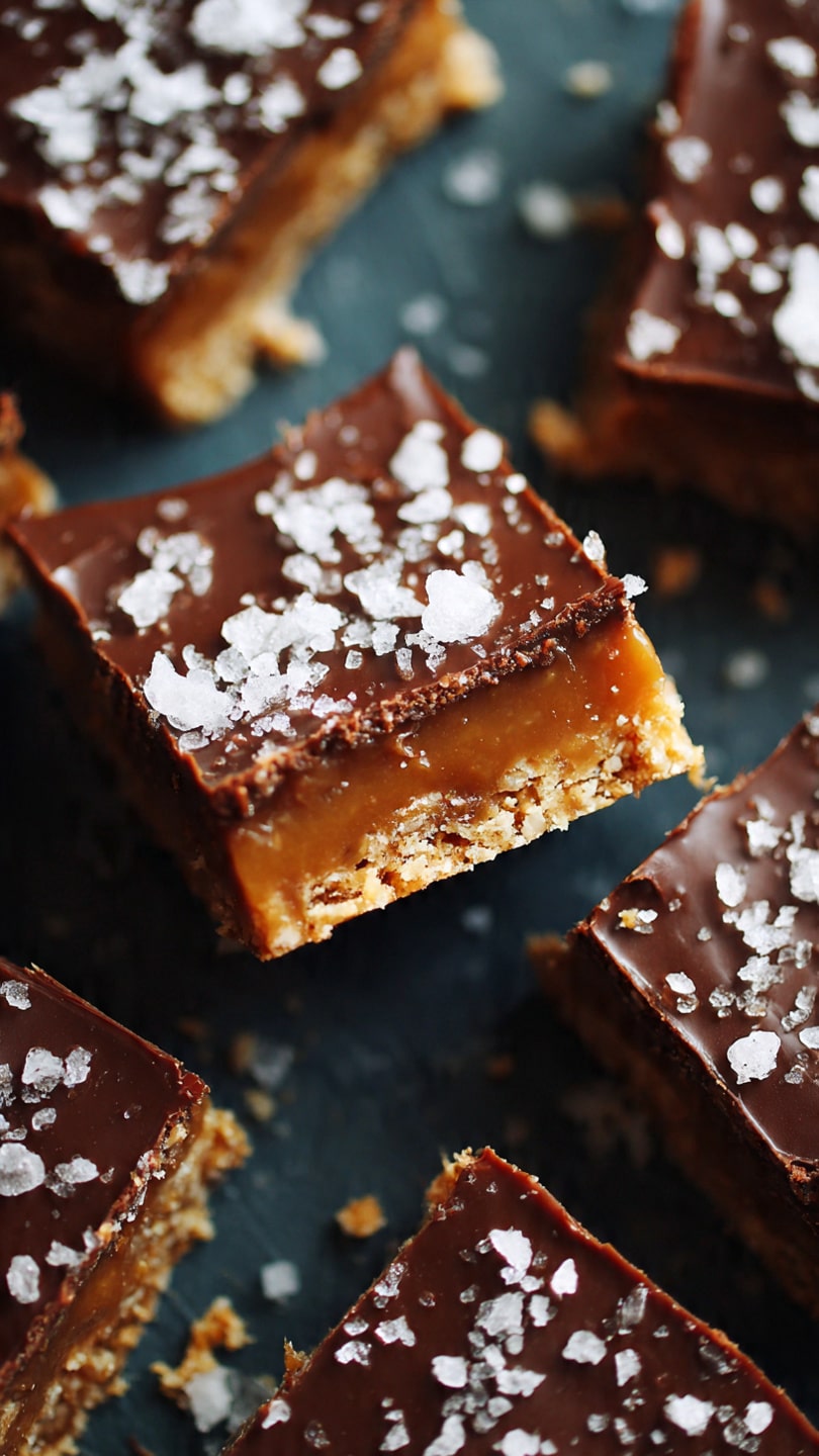 Salted Tahini Caramel Millionaire Bars (Vegan and Paleo)