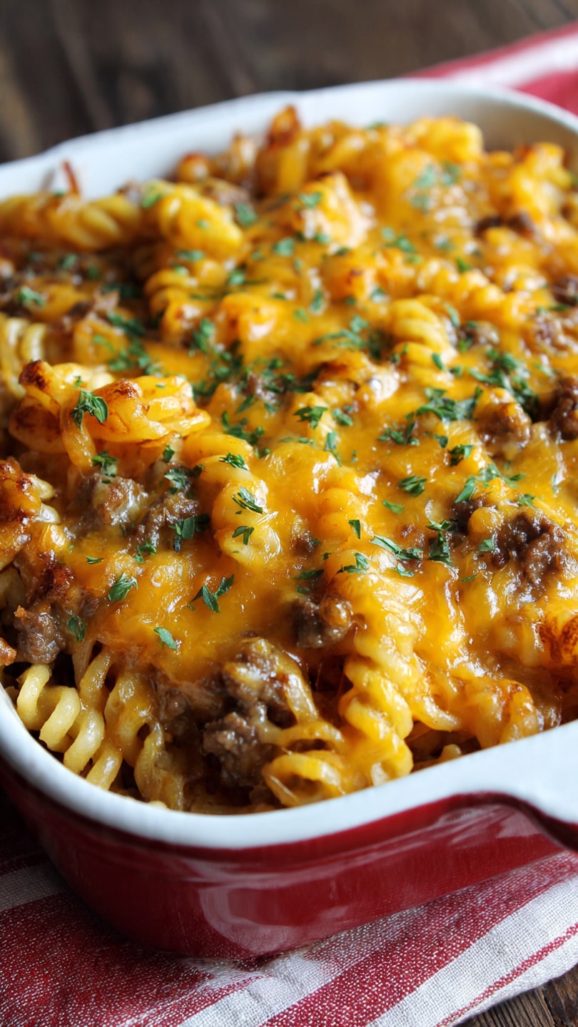 Satisfy Cravings with Cheeseburger French Fry Bake