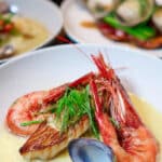 Shrimp And Mussels In A Creamy Garlic Sauce