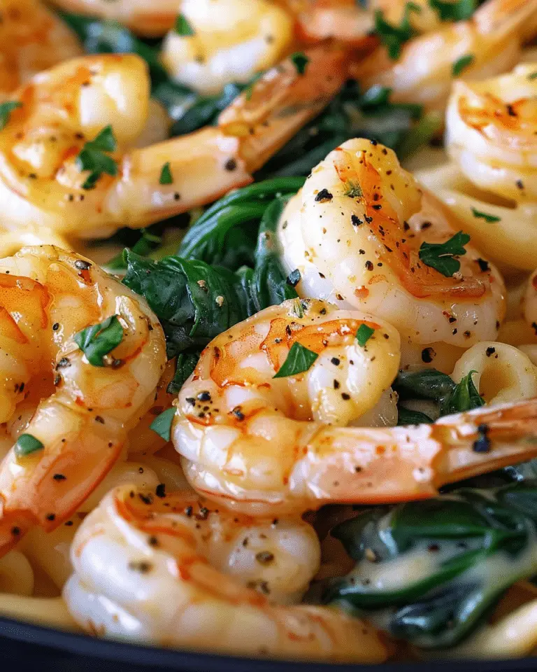 Shrimp Alfredo with Spinach