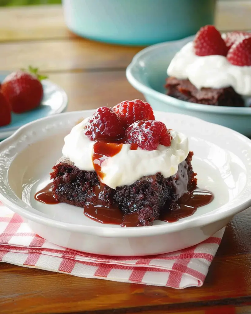 Slow Cooker Brownie Pudding