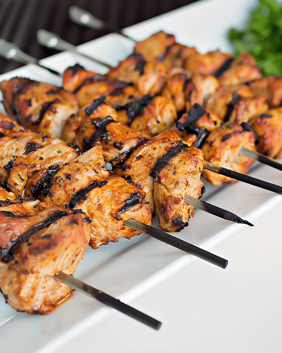 Grilled Smoky and Spicy Yogurt-Marinated Chicken Kebabs