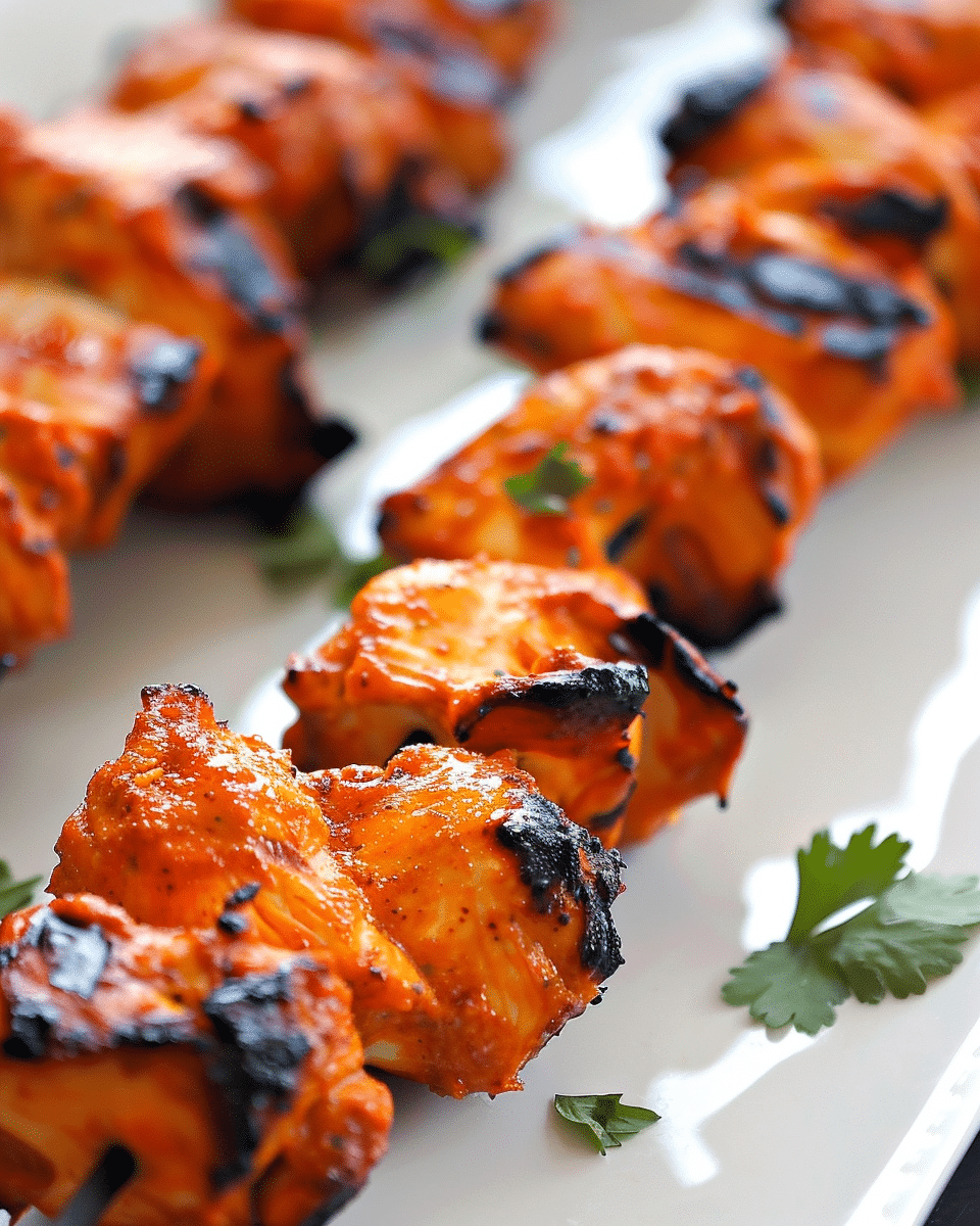 Grilled Smoky and Spicy Yogurt-Marinated Chicken Kebabs
