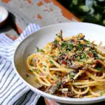 Spaghetti with Anchovies, Garlic, Lemon & Chilli