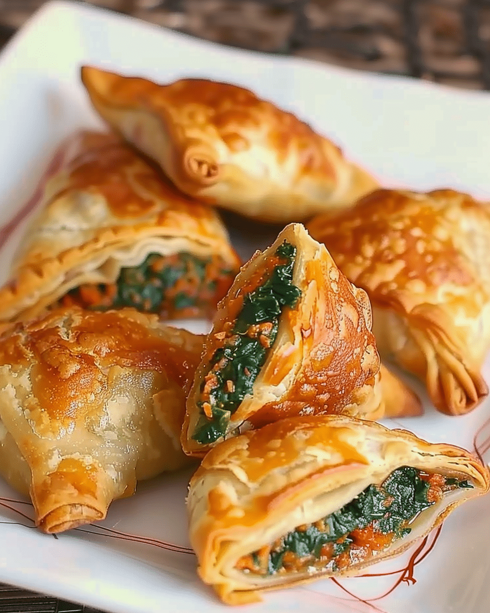 Spinach and Feta Puff Pastry Pockets