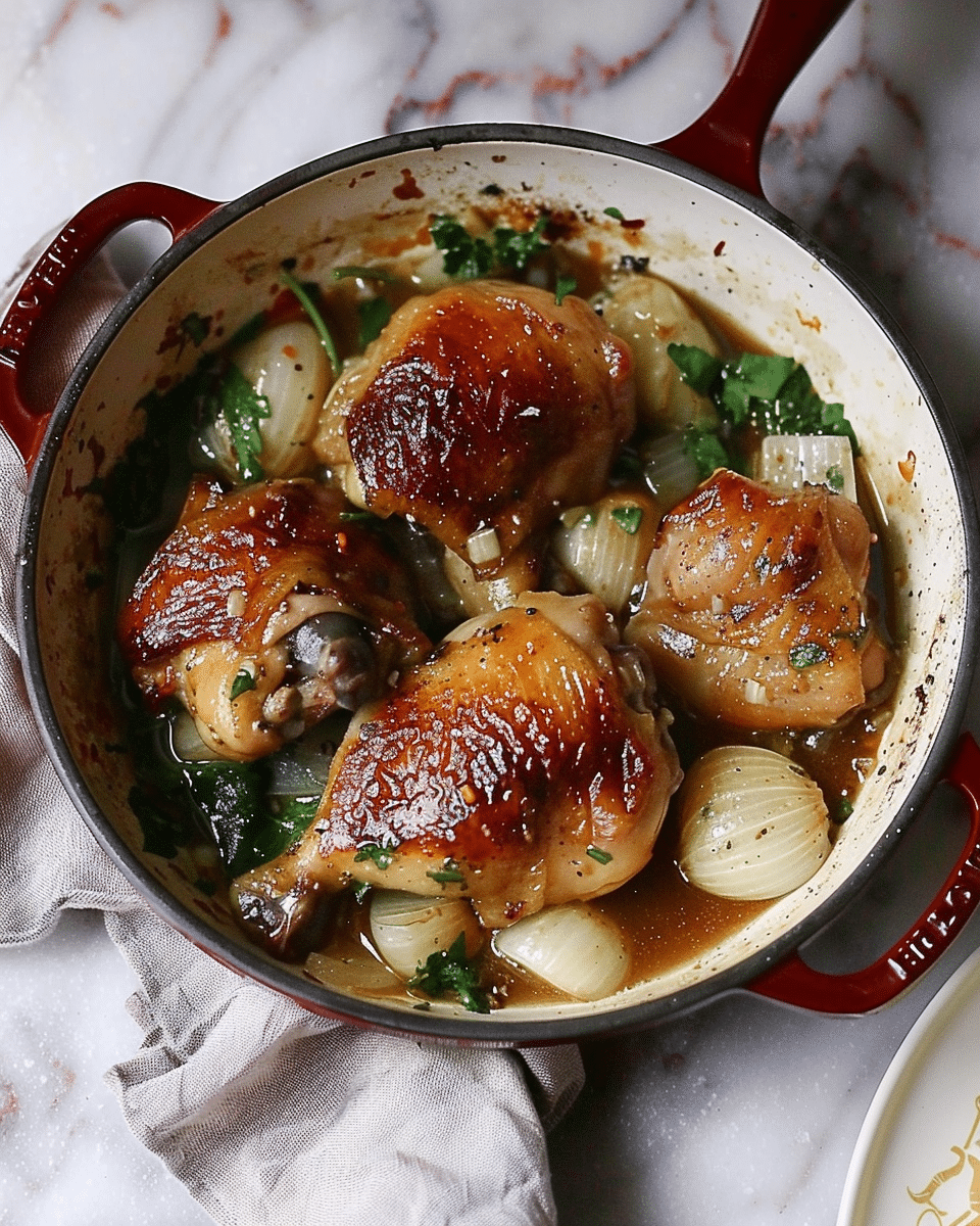 Vinegar-and-Garlic-Braised Chicken