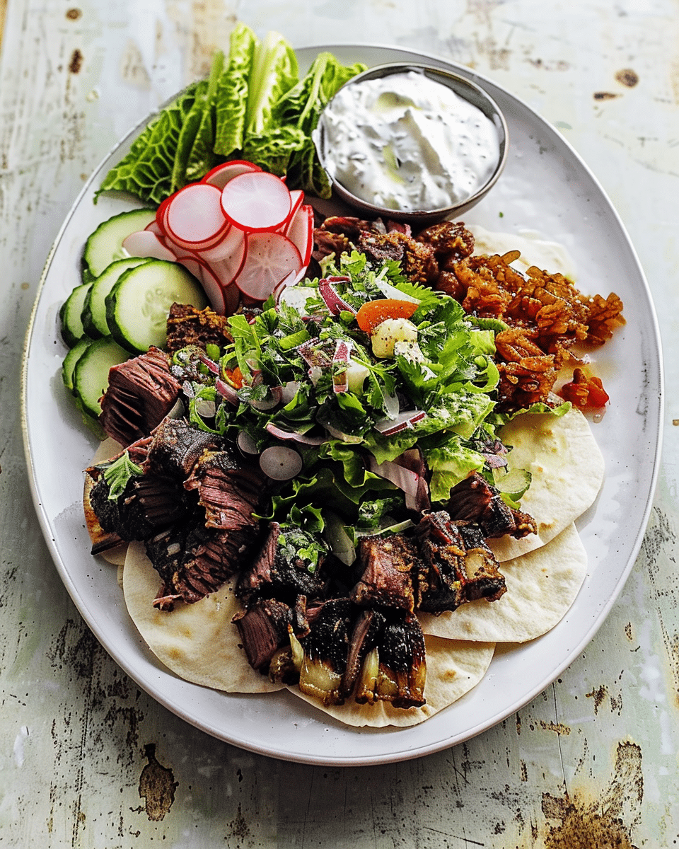 Winter Fattoush and Tamarind-Glazed Short Rib