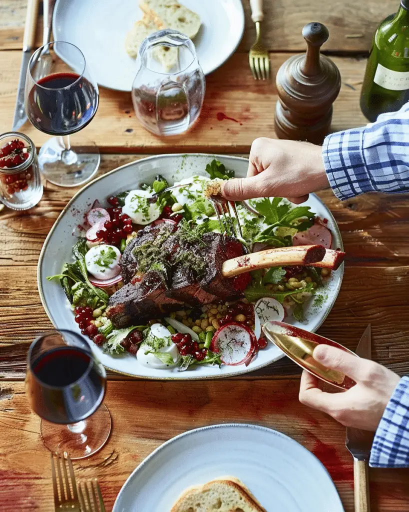 Winter Fattoush and Tamarind-Glazed Short Rib