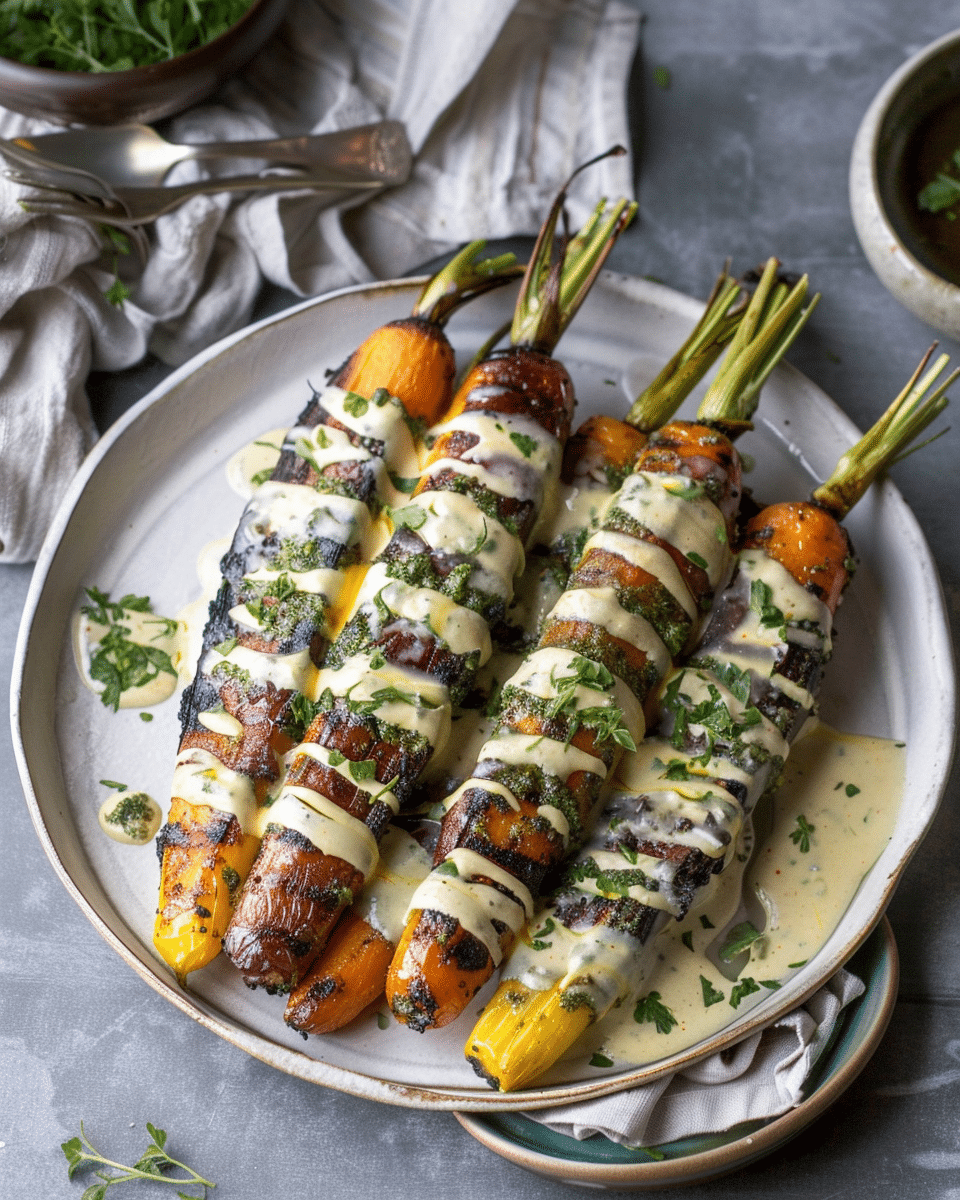 Za’atar Roasted Carrots with Sumac Yogurt Sauce