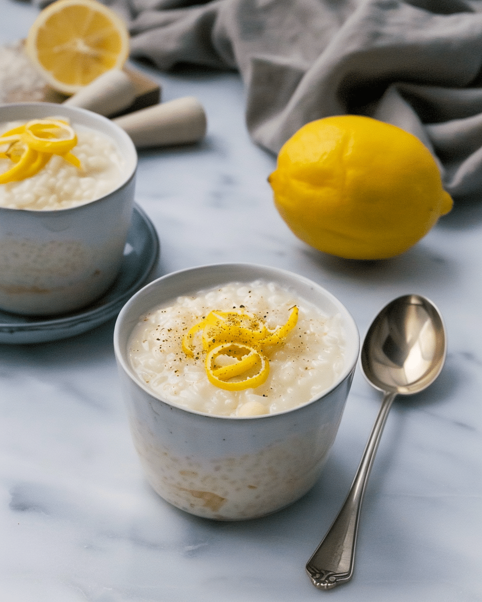 Zesty Lemon Cardamom Rice Pudding Recipe