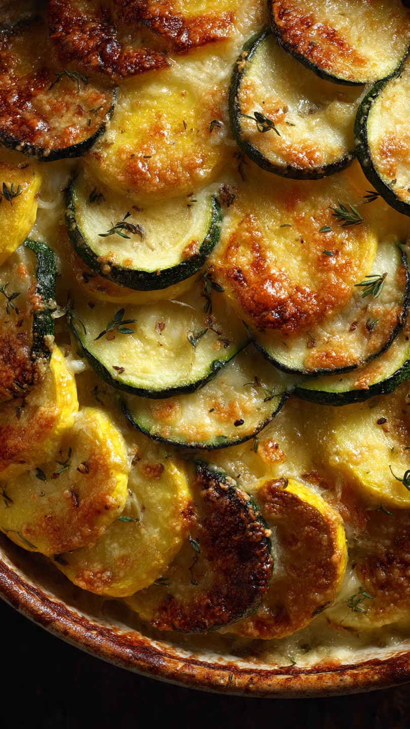 Zucchini and Yellow Squash Au Gratin