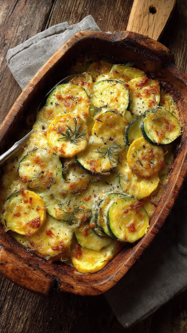 Zucchini and Yellow Squash Au Gratin