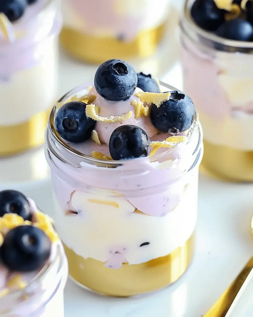 Lemon Blueberry Protein Mousse