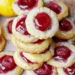 Raspberry Thumbprint Cookies with Lemon Glaze