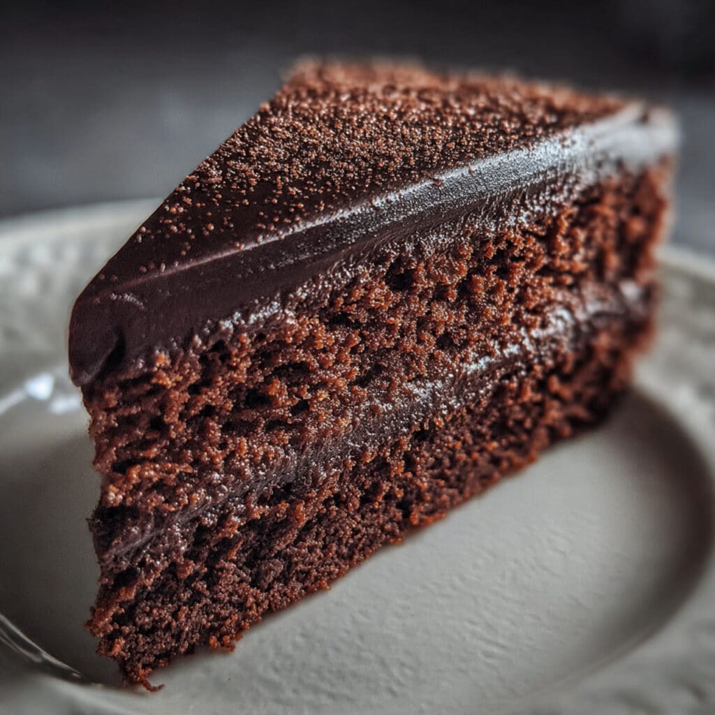 2-Ingredient No-Bake Dark Chocolate Ganache Cake