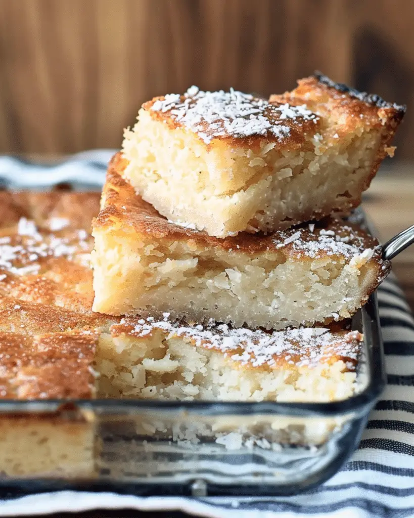 5 Ingredient Coconut Custard Bars