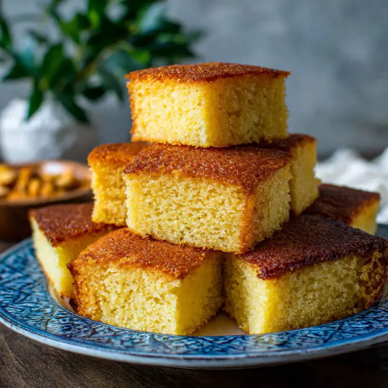 Basbousa (Middle Eastern Semolina Cake)