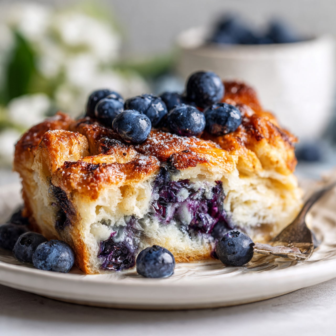 Blueberry Croissant Bake