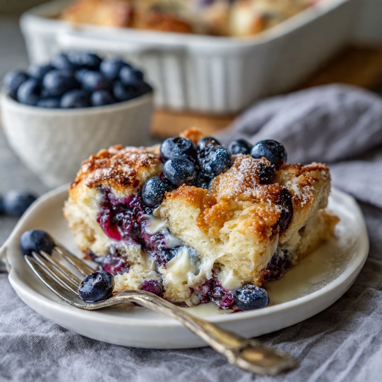 Blueberry Croissant Bake