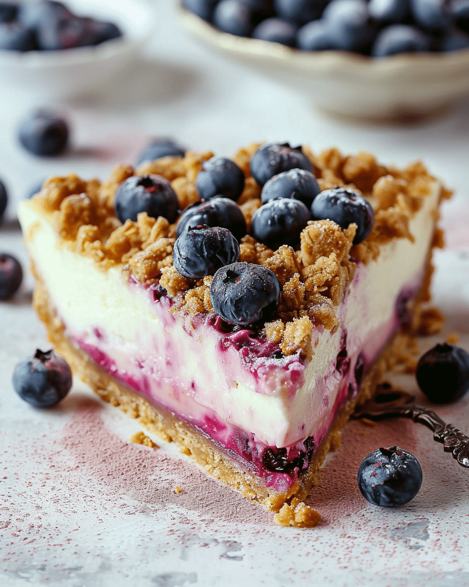 Blueberry Crumble Cheesecake