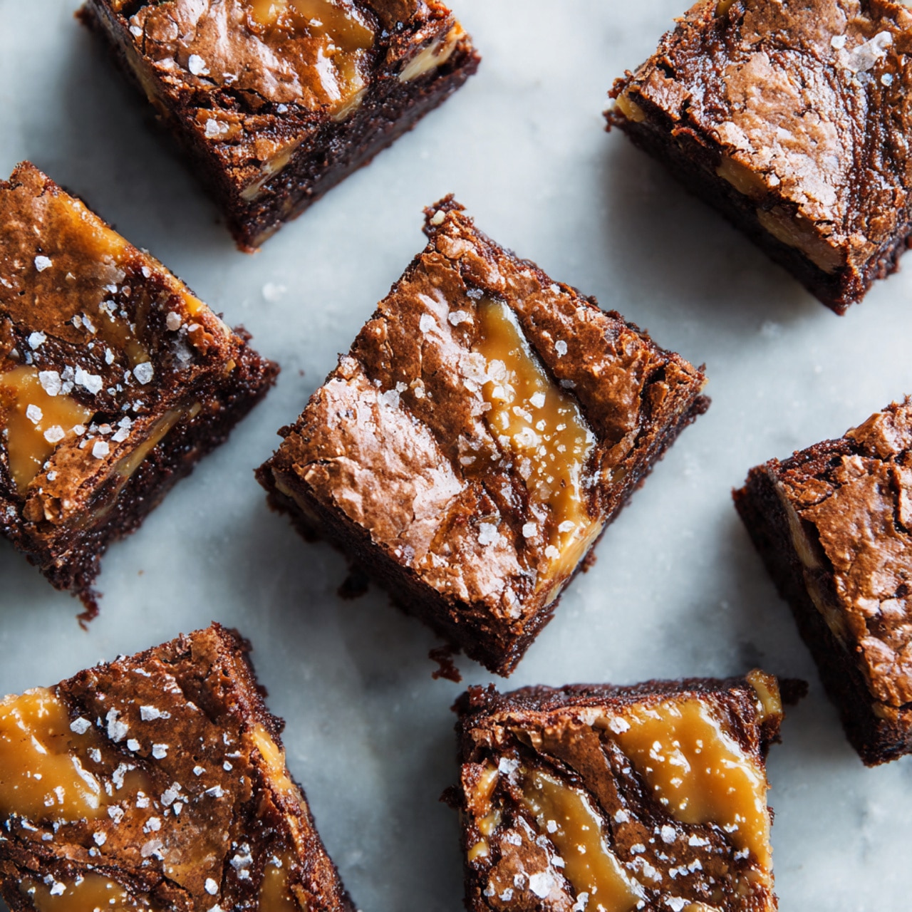 Fudgy Caramel Swirl Brownies