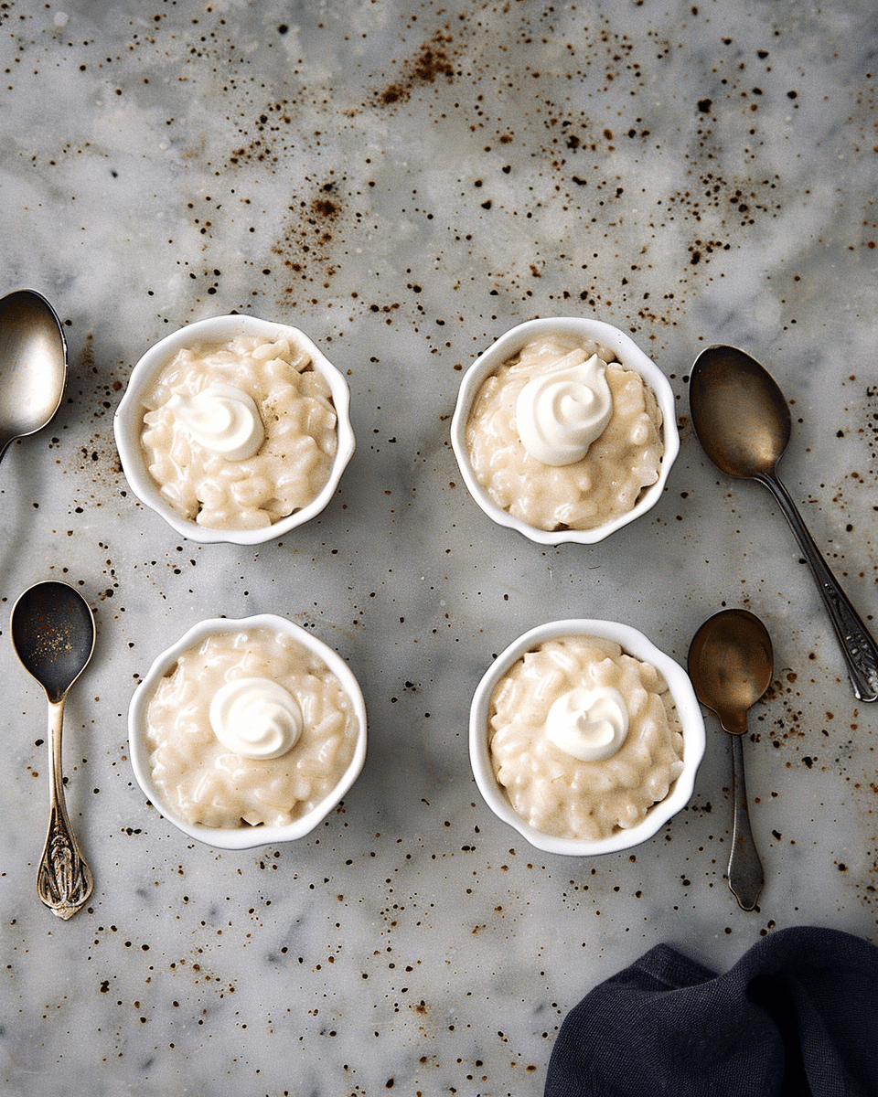 Caramel Rice Pudding with Brown Butter and Crème Fraîche