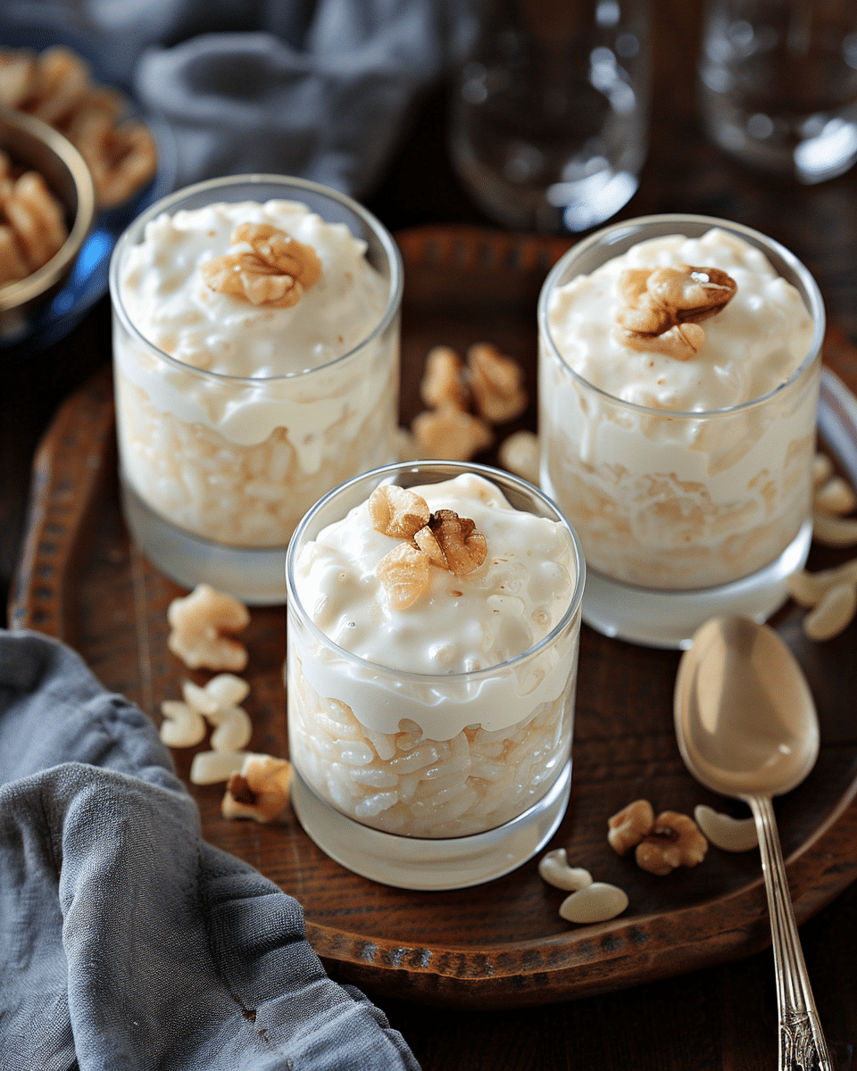 Caramel Rice Pudding with Brown Butter and Crème Fraîche