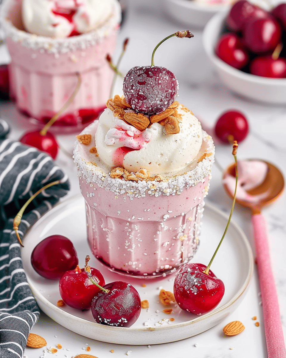 Cherry Almond Smoothie (6 Ingredients!)