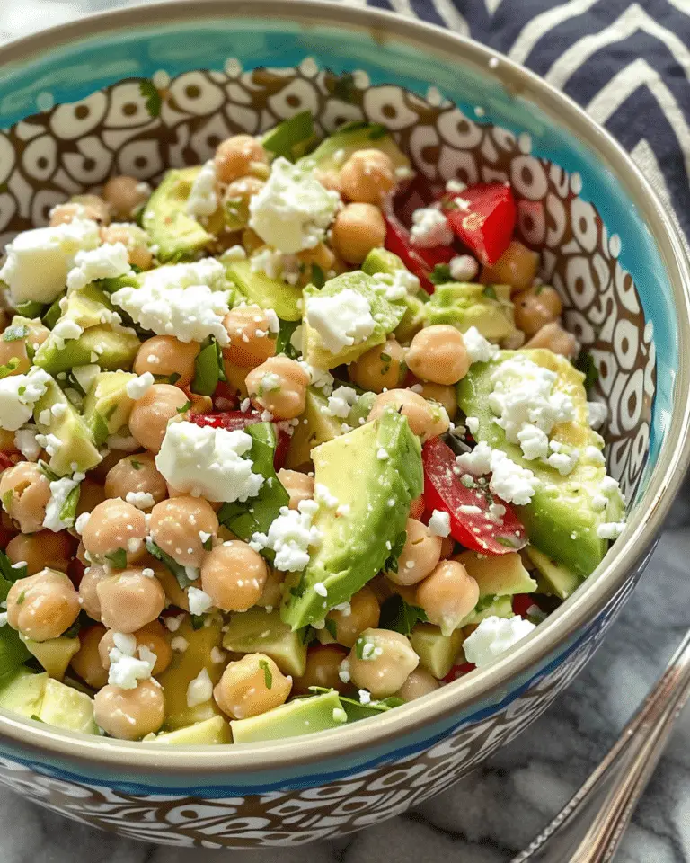 Chickpea Feta Avocado Salad