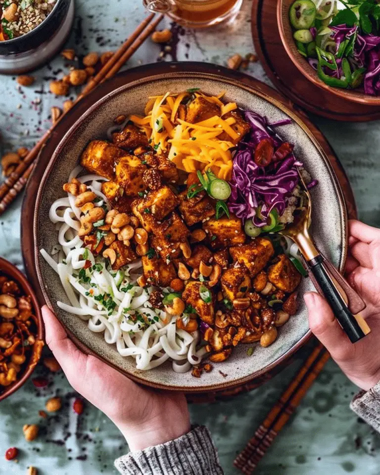 Chili Crunch Tofu Noodle Bowls