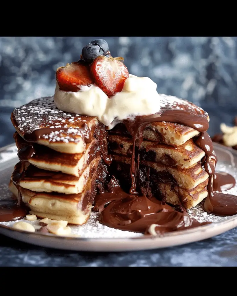 Chocolate-Stuffed Pancakes