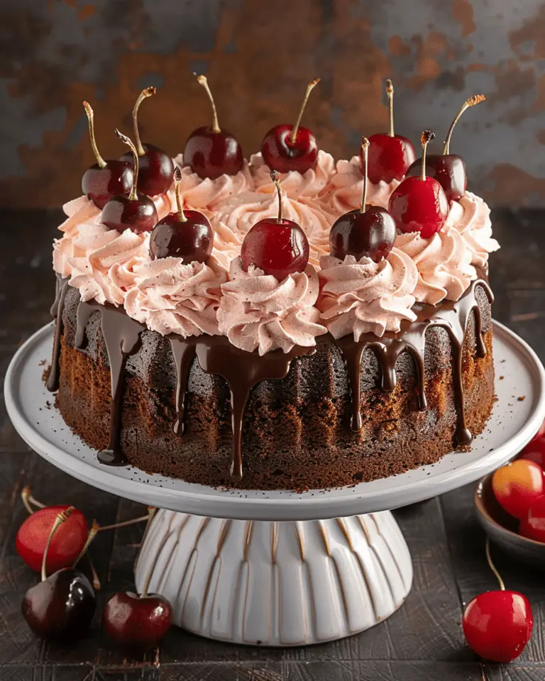 Chocolate Cherry Cream Cake