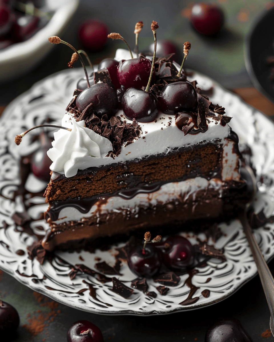 Chocolate Cherry Cream Cake