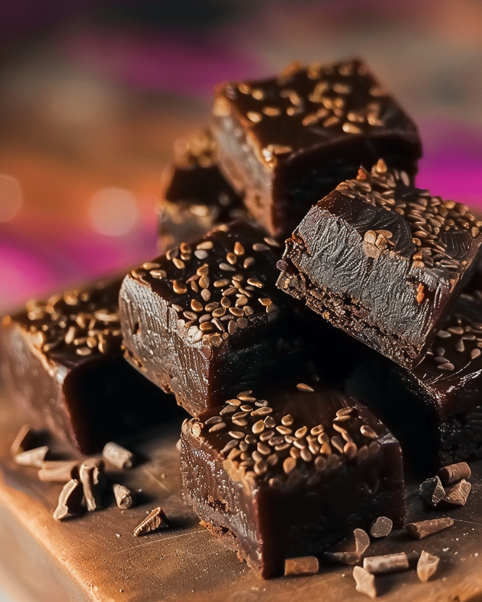 Chocolate Sesame Fudge